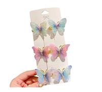 24-6 horquillas coloridas de mariposa para el pelo para niña, adornos para el pelo para mujer, accesorios de moda para el cabello (estilo E, 12 unidades)