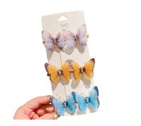 24-6 horquillas coloridas de mariposa para el pelo para niña, adornos para el pelo para mujer, accesorios de moda para el cabello (estilo C, 6 piezas)