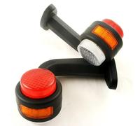 24/7 AUTO 2 luces de contorno lateral de codo rojo/blanco/naranja, lámparas de 24 V, remolque, furgoneta, camión, caravana, chasis, autocaravana