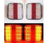 24/7 Auto 2 luces LED traseras para camión, camión, remolque, chasis, furgoneta, 4 funciones, 16 LED
