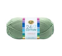 Lion Brand (1 madeja 24/7, Menta Yarn 761-156 24-7 Hilo de algodón, Color, 15.24x6.35x6.35 cm, 170