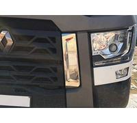 24/7Auto 2 cubiertas de acero inoxidable para parrilla frontal 3D para camiones RenaultT, decoración pulida con espejo