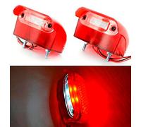 24/7Auto 4 luces LED traseras de matrícula + luces de marcador para remolque, camión, chasis, autobús, caravana, doble función