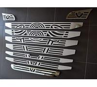 24/7Auto 9 Piezas de Malla de Rejilla Frontal de Acero Inoxidable Cubre pistones V8 para Scania R 400/420/440/450 2010 - 2016 Cabina Estrecha