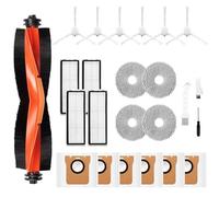 24 Accesorios Compatible con Xiaomi X20+/X10+,Recambios Aspirador 6 Bolsas de Polvo,6 epillo Laterale, 4 Filtros,4 Paños,1 Cepillo Principal