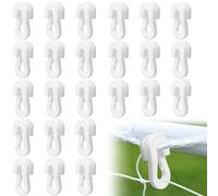 24 Accesorios de Portería de Plástico Blanco, Clips de Red de Fútbol Duraderos, Ideal para Fútbol, Golf y Tenis