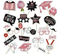 24 accesorios para cabina de fotos de graduación 2026, suministros de fiesta de graduación para la universidad, suministros de recuerdos de clase de decoración de graduación, juego de decoraciones de
