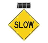 24" Aluminum Solar LED Pedestrian Crossing Sign - Bright(B)