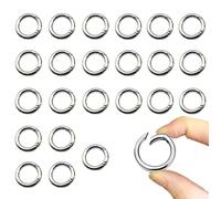 24 anillos para llaveros, 28 mm, acero inoxidable, cierre de resorte, redondo, anillo tórico, aro llavero, accesorios para llaves y manualidades
