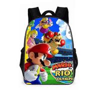 (24) Anime Super Mario Luigi Peach Bowser Koopa Yoshi Cosplay Disfraz Mochila Computadora Bolsa Escolar