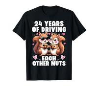 24 años que se conducen el aniversario de la pareja de las Camiseta