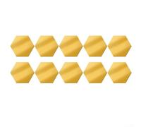 24 azulejos acrílicos de espejo hexagonal dorado para decoración elegante del hogar y proyectos de arte y manualidades (L 24 piezas doradas)