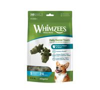 24 barritas Whimzees Snacks Dentales Cocodrilo para perros de razas pequeñas