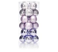 24 bolas de Navidad de cristal, 6 cm//bolas de Navidad, decoración navideña, decoración de Navidad, decoración para árboles, bolas de cristal, color morado