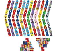 24 bolsas de fiesta de superhéroes, rellenos para niños, bandas de bofetada de superhéroes, pulseras de palmada, pulseras para niñas, niños, vengadores, rellenos, regalos de cumpleaños en el aula