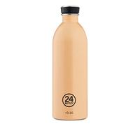 24 Bottles Urban Bottle - Botella Agua Acero Inoxidable 1 Litro, Botella de Agua para Gimnasio y Deporte 100% Hermética Segura sin BPA, Cantimplora Ultraligera, Botella de Agua Deportiva Peach Orange