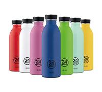 24 Bottles Urban Bottle - Botella de Agua Acero Inoxidable 250 ml, para Gimnasio y Deporte 100% Hermética Segura sin BPA, Cantimplora Ultraligera Deportiva Gold Blue
