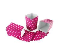 24 Cajas Cartón Palomitas Diseño Puntos, Contenedores Aperitivos Cinema | Recipiente Papel Plegable Almacenamiento Fácil, Adecuado Bodas Noches Cine, Souvenir Fiesta