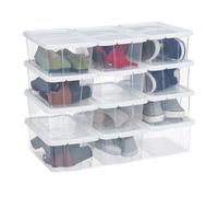 24 cajas de plástico zapatos Caja zapatos apilables Cajas transparentes calzado
