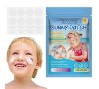 24 calcomanías UV para protector solar, calcomanías de crema solar para volver a aplicar, detección UV impermeable, parche recordatorio de detección UV para niños, cambia de color cuando es hora de
