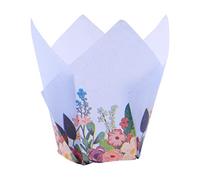 24 Cápsulas de Papel para Cupcakes de PME en forma de tulipán, Bouquet de Flores