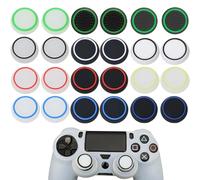 24 Capuchons de Joystick Universels en Silicone pour PS4/PS5/Xbox, Lot Multicolore, Antidérapants et Confortables, Protection contre l'Usure des Manettes