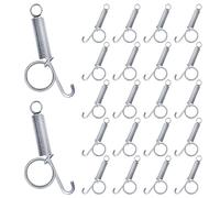 24 cierres de resorte de metal plateado para pájaros, gatos, hámsteres, conejos, perros, loros, erizos y mascotas (plateado)