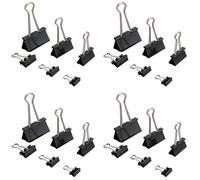 24 clips plegables de metal de cola larga de acero inoxidable para carpeta de papel para bolsas de alimentos, archivos de fotos, documentos, clips plegables
