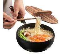 24 Cm Woks De Hierro Para Cocinar, Sartén Antiadherente Con Mango De Madera, Cacerola Y Sartén Sin Recubrimiento Multiusos, Woks Chino Profesional Para Hervir Y Guisar En Cocina Hogar O Restaurante