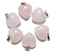 24 colgantes de corazón de lapislázuli de piedra natural de 16 mm con cristal de cuarzo turquesa para hacer joyas de bricolaje, collares, accesorios de adorno (color: NO.25)