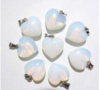 24 colgantes de corazón de lapislázuli de piedra natural de 16 mm con cristal de cuarzo turquesa para hacer joyas de bricolaje, collares, accesorios de adorno (color: n.º 8)