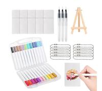 24 Color Foam Texture Painting, 3D Effect Paint Marker, Set DIY Art Craft Tool, Creative Texture Drawing Pens with Vibrant Colors Sturdy Design, Educational Art Supply Fun activity Use