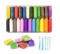 24 Colores Arcilla Polimérica DIY Moldeado Suave con Herramientas de Modelado Color basic-farben