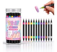 24 Colors Dual Ended Nail Art Pens Set, Nail Art Pens for Painting Nails (24 colors*1 Set)