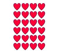 24 corazones rojos comestibles San Valentín fiesta decoración de pastel de magdalenas en la tarjeta de arroz precortada