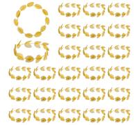 24 coronas de laurel romano Toga con cabeza de diosa circular, 7.3 pulgadas de diámetro, corona de hoja dorada, corona de emperador griego dorado, corona Toga, Oro, 1 Count (Pack of 24)