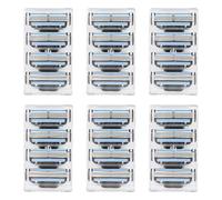 24 Cuchillas de Afeitar Hombre Recambios Turbo para Hombre, Recambios con Triple Hoja y Doble Lubricación,Afeitado Suave y Preciso,Indicador de Cambio,Compatibles con Mangos piel