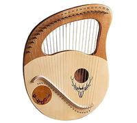 24 Cuerdas Metálicas Lyre Harp, Instrumento De Caoba, Diseño Ergonómico 3D, Con Llave De Afinación, Tutorial De Música, Mejor Regalo Para Principiantes Amantes De La Música Adulto (Color : Brown)