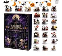 24 Day Halloween Countdown Calendar, Acrylic Tabletop Decor