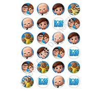 24 Decoraciones comestibles para Cupcakes de The Boss Baby Celebration