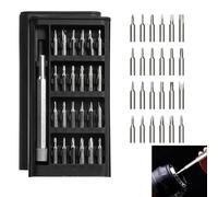 24 en 1 Juego de Destornilladores Precisión, Mini Destornillador Eléctrico Kit de Herramientas Portátil con Puntas Torx T3 T4 T5 T6 T7 T8 T9 T10 P2/P5 para Switch PS4 PS5 Xbox PC Laptop Gafas