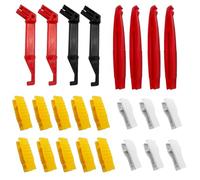 24 extractores de fusibles, 4 tamaños, extractor de fusibles para coche, herramienta de plástico para la sustitución de fusibles en coche, moto, camión