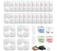24 filtros para fuente de gato para fuente Catit Pixi, filtro de repuesto con triple sistema de filtro, contiene resina y carbón activo, filtro para fuente con 2 mangueras, compatible con fuentes de