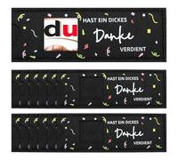 24 fundas de fieltro con texto en inglés "Du hast ein dicke Danke verdient", pequeños regalos para el embalaje de chocolate, bolsas de fieltro, regalos para colegas, equipos, profesores, graduación