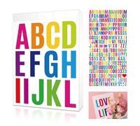 24 Hojas Autoadhesivas de Letras y Números Grandes - 318 Pegatinas para Carteles, Buzones, Ventanas, Coches y Contenedores de Basura