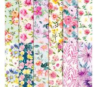 24 hojas de papel para álbum de recortes, diseño de flores, 12 tipos, papel decorativo de doble cara, papel para scrapbook para diario, álbum de recortes, álbum de fotos, papel decorativo, 30 x 30 cm