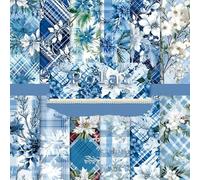 24 Hojas Papel Scrapbooking de Navidad Papel Decorados para Álbumes de Recortes 12 Diseños Papels de Navideño,6"X6" Festival Papels Decorativo para Hacer Tarjetas Materiales Scrapbooking DIY Decoupage