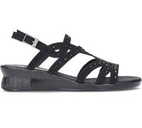 24 HORAS Sandalia para mujer 24HRS 26814 Nobuck de la talla 42 en color NEGRO