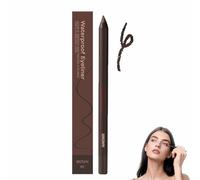 24 Hr Waterproof Eyeliner Duo Sharpenable Eye Pencil,Sharpenable Eye Pencil,Waterproof,Smudge-Proof Long-Lasting Makeup Eyeliner,Smooth and Easy to Color (Brown)