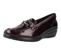 24 HRS - Mocasín de Piel Charol Mujer 24 HRS - 26558 Vino con Pedrería - Cuero para: Mujer Color: PALAK Vino Talla: 40